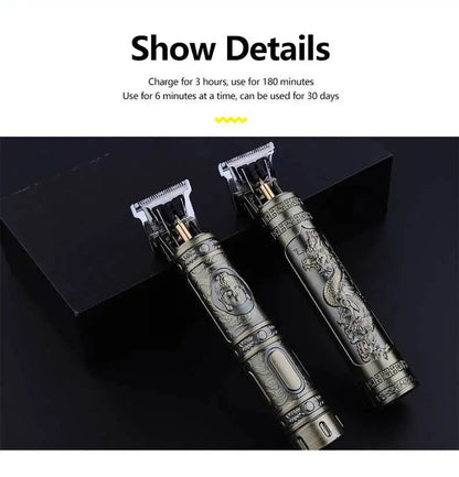 Máquina de cortar cabelo retro T9 original, aparador para casacos, máquina de barbear elétrica para homem, lâmina profissional para zonas sensíveis.