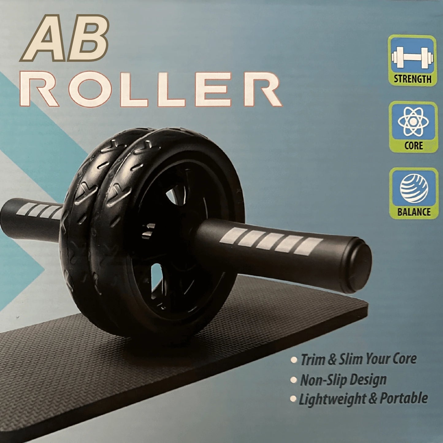 Abdominal and Core Strength Training Roller Wheel with Kneeling Pad for Men and Women