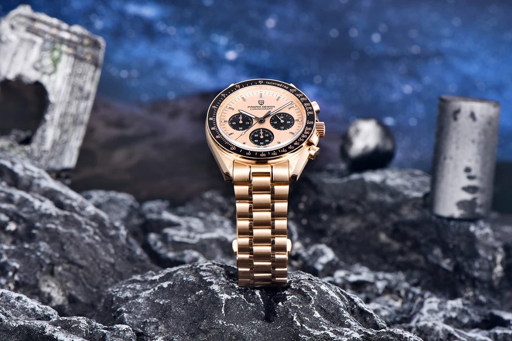 PAGANI DESIGN 2025 New Moon Watch For Men Quartz Multifunction Chronograph Sports Mens Watches Top Brand Luxury Sapphire Mirror