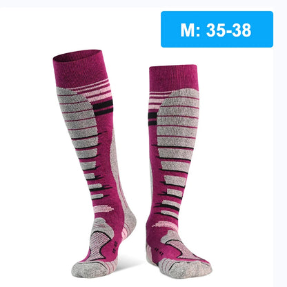 GTUBIKE 1 Pair Merino Wool Winter Men Warm Ski Socks Thicker Sports Snowboard Cycling Soccer Socks High Elastic Thermal Socks