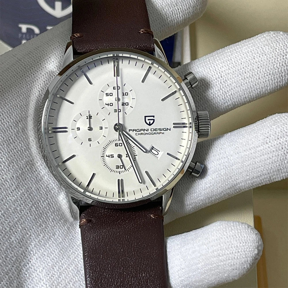 PAGANI DESIGN New Men Watches Multi time zone Quartz Business watch Auto Date Men Watches Japan Movt Watch Men Chronograph Gift
