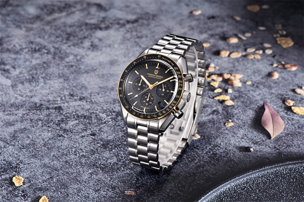 PAGANI DESIGN 2025 New Moon Watch For Men Quartz Multifunction Chronograph Sports Mens Watches Top Brand Luxury Sapphire Mirror