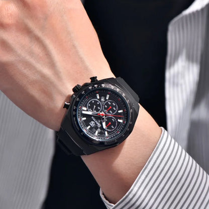 BENYAR 2025 44MM Multi functional Complex Luxury Men Quartz Watches Waterproof Stainless Steel Men Chronograph Gift With Box
