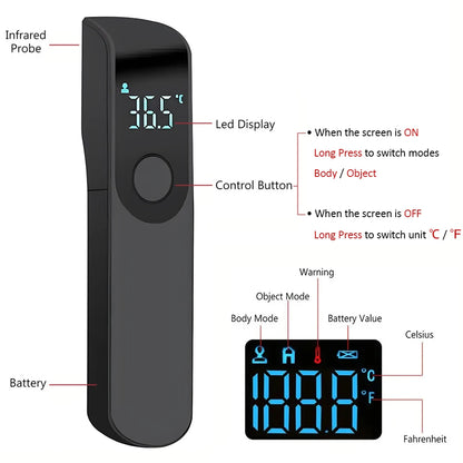 Medical IR Fever Thermometer Digital Ear Thermometer Child Adult Non-contact Body Temperature or Mini Oximeter Blood Oxygen Tool