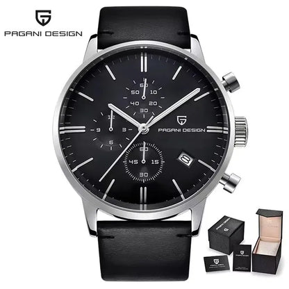 PAGANI DESIGN 2025 New Luxury Fashion Sapphire Japan VK67 Mens Watches Quartz Pointer Chronograph Waterproof Wrist Accessories