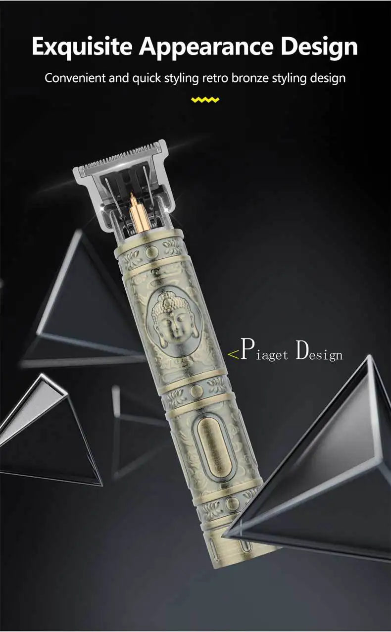 Máquina de cortar cabelo retro T9 original, aparador para casacos, máquina de barbear elétrica para homem, lâmina profissional para zonas sensíveis.