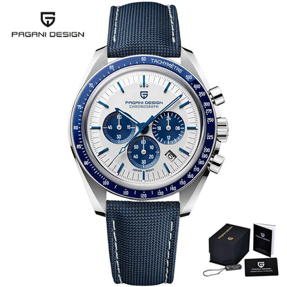 PAGANI DESIGN 2025 New Moon Watch For Men Quartz Multifunction Chronograph Sports Mens Watches Top Brand Luxury Sapphire Mirror