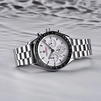 PAGANI DESIGN 2025 New Moon Watch Retro Luxury Quartz Watches For Men Stainless steel Luminous waterproof Sport Chronograph Man