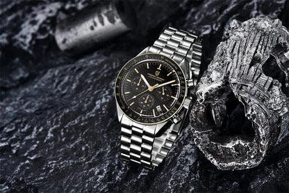 PAGANI DESIGN 2025 New Moon Watch For Men Quartz Multifunction Chronograph Sports Mens Watches Top Brand Luxury Sapphire Mirror