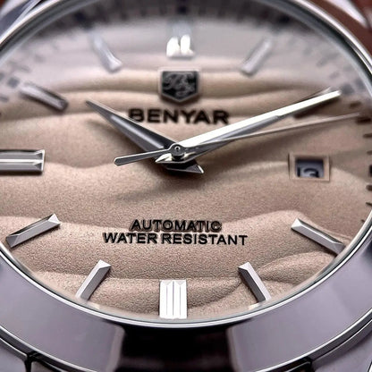 BENYAR 2024 Sand Dia 40MM Hot Sale Mechanical Watches 316L Stainless Steel Simple 5Bar Waterproof Automatic Wristwatch for Men ﻿