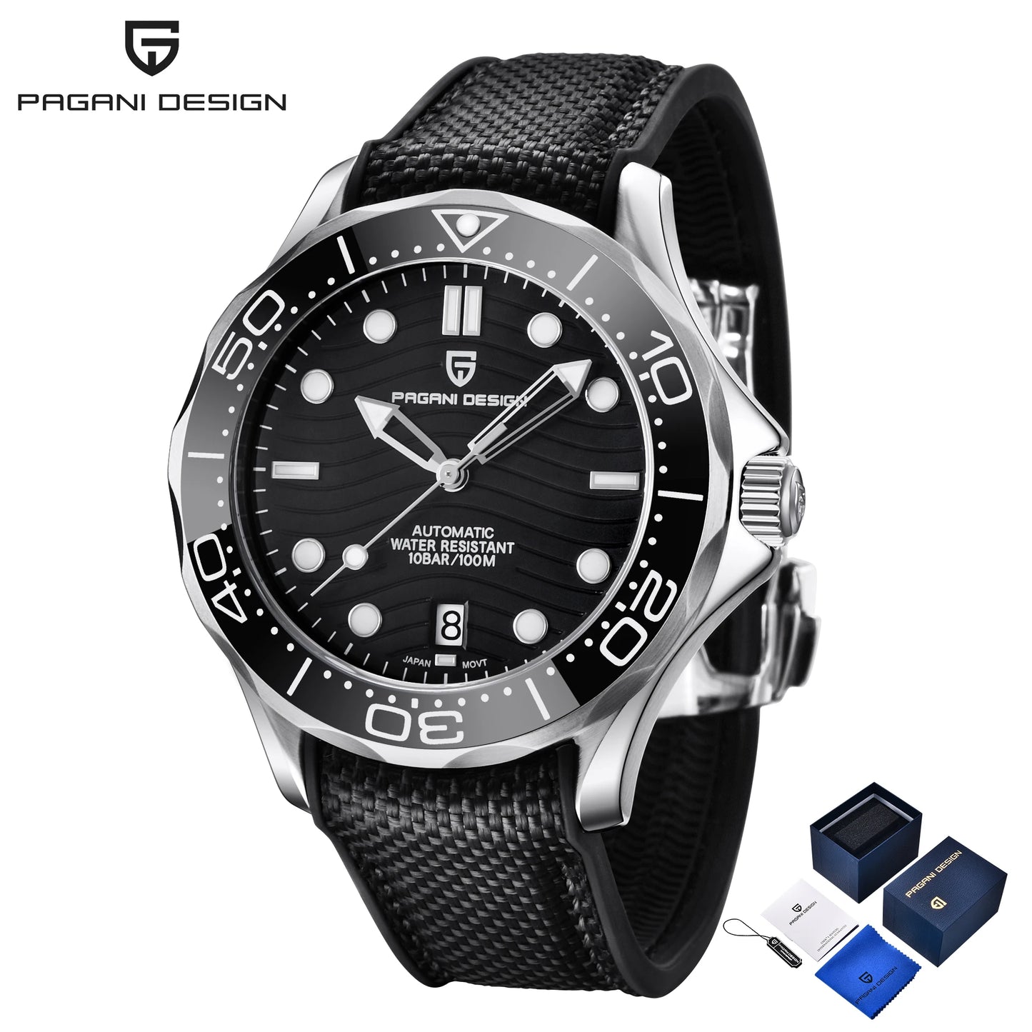 PAGANI DESIGN Men's Watches with Gift Box 2025 New Luxury Automatic Watch Mechanical Wristwatches Sapphire Ceramic Bezel Clocks