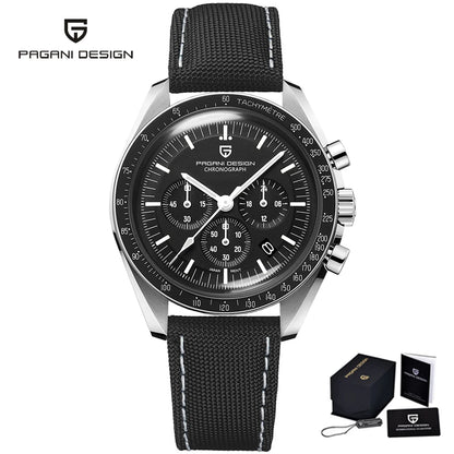 PAGANI DESIGN 2025 New Moon Watch For Men Quartz Multifunction Chronograph Sports Mens Watches Top Brand Luxury Sapphire Mirror