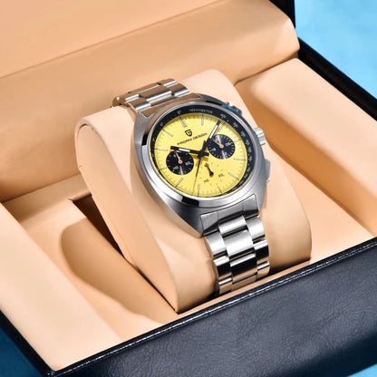 PAGANI DESIGN 2025 New Pilot Luxury Quartz Watch For Men Sport Chronograph AR Sapphire crystal Stainless steel Wrist watches Men