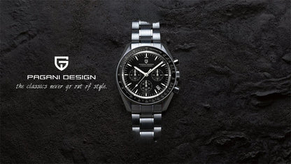 PAGANI DESIGN 2025 New Moon Watch For Men Quartz Multifunction Chronograph Sports Mens Watches Top Brand Luxury Sapphire Mirror