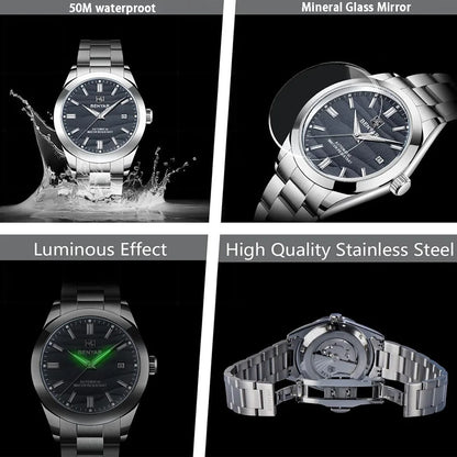 BENYAR 2024 Sand Dia 40MM Hot Sale Mechanical Watches 316L Stainless Steel Simple 5Bar Waterproof Automatic Wristwatch for Men ﻿