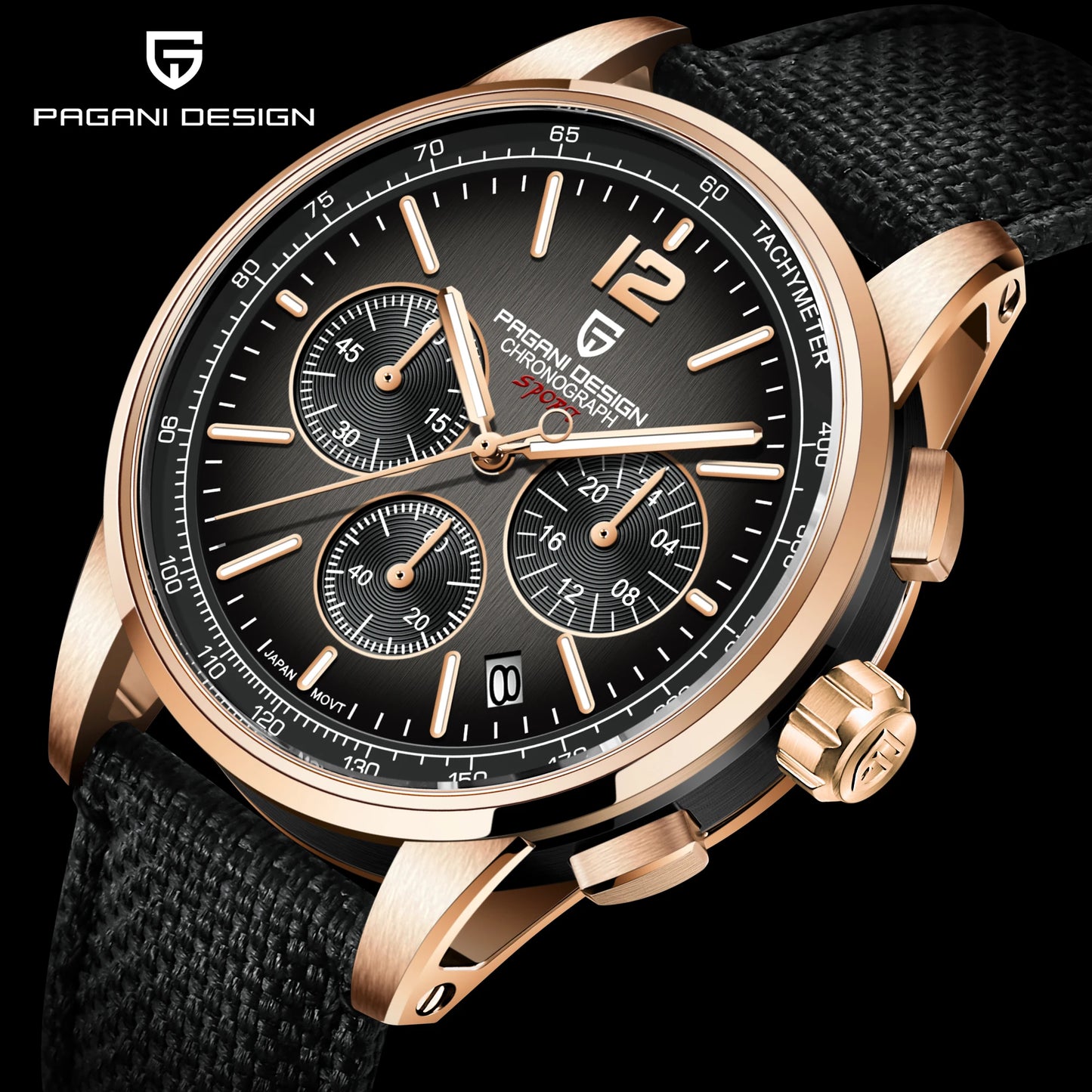 PAGANI DESIGN 2024 New Luxury Fashion Casual Men Quartz Watches VK63 100M Water Resistant Sapphire Glass Stainless Steel Watches