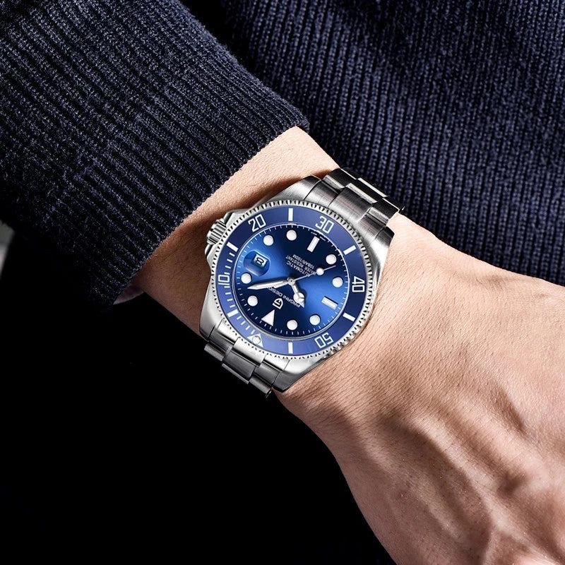 2024 New PAGANI DESIGN 43MM Men Mechanical Watches Luxury Ceramic Bezel 120 Clicks Automatic Watch 100M Waterproof Watch for Men