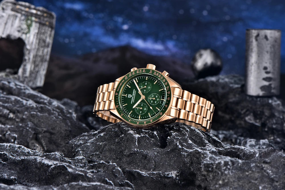 PAGANI DESIGN 2025 New Moon Watch For Men Quartz Multifunction Chronograph Sports Mens Watches Top Brand Luxury Sapphire Mirror