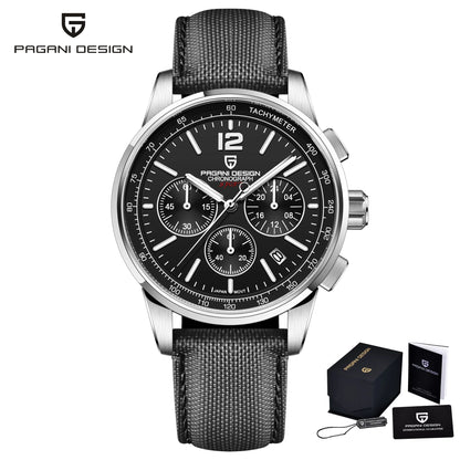 PAGANI DESIGN 2024 New Luxury Fashion Casual Men Quartz Watches VK63 100M Water Resistant Sapphire Glass Stainless Steel Watches