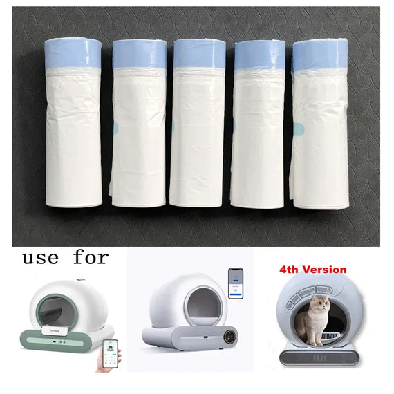 Sacos de areia para gatos com 90 contagens, para caixa de areia automática, forros extra grossos para caixa de areia de gato para MeoWant/catlink/Tonepie Toilette