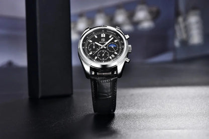 BENYAR New Men Watch 30ATM Waterproof Stainless Steel Quartz Wristwatches Luxury Leather Military Chronograph Watch reloj hombre