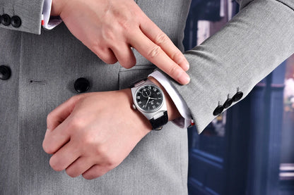 BENYAR Men's Watches Retro Dial Quartz Watch For Men Luxury 40MM Military Leather Original Watches Waterproof Clock Reloj Hombre