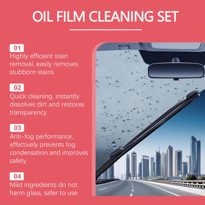 Glass Cleaning Board with Glass Oil Refill Universal Glass Cleaning Wipe Board Dust Remover Automobile Windshield Wiper Tools