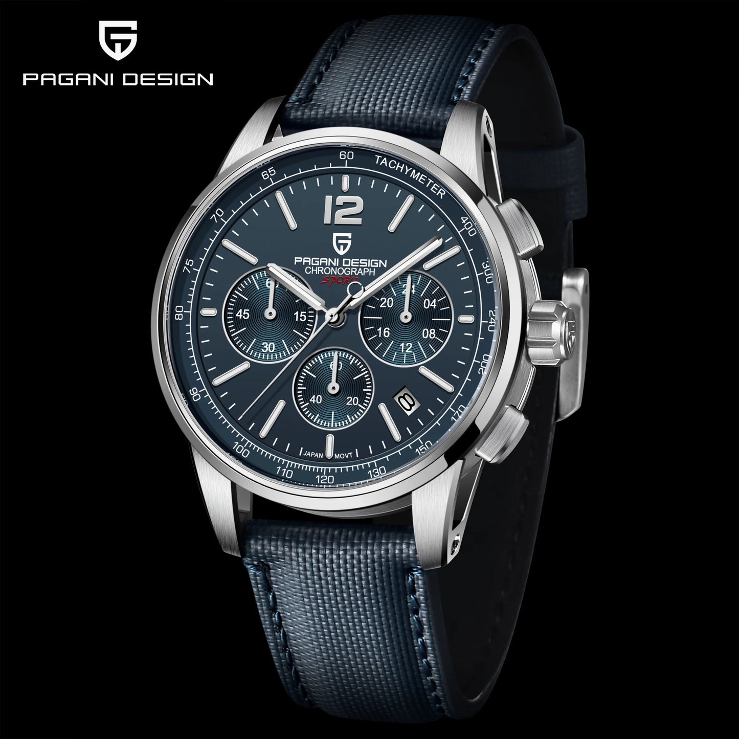 PAGANI DESIGN 2024 New Luxury Fashion Casual Men Quartz Watches VK63 100M Water Resistant Sapphire Glass Stainless Steel Watches