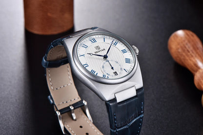 BENYAR Men's Watches Retro Dial Quartz Watch For Men Luxury 40MM Military Leather Original Watches Waterproof Clock Reloj Hombre
