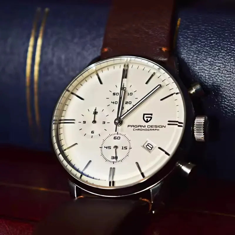 PAGANI DESIGN New Men Watches Multi time zone Quartz Business watch Auto Date Men Watches Japan Movt Watch Men Chronograph Gift