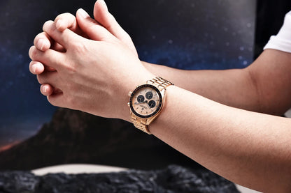 PAGANI DESIGN 2025 New Moon Watch For Men Quartz Multifunction Chronograph Sports Mens Watches Top Brand Luxury Sapphire Mirror