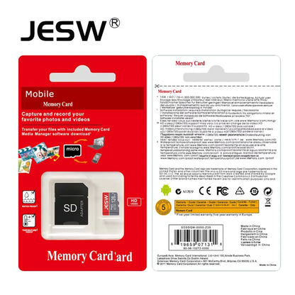Cartão de memória JESW Micro Ultra SD de 256 GB, cartão flash TF A1 V10 C10 U1, 32 GB, 64 GB, 16 GB, 8 GB, 4 GB, Micro para câmara, drone, telemóvel, mesa de comutação