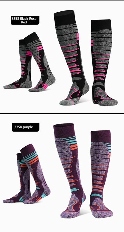 GTUBIKE 1 Pair Merino Wool Winter Men Warm Ski Socks Thicker Sports Snowboard Cycling Soccer Socks High Elastic Thermal Socks
