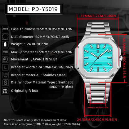 2025 New PAGANI DESIGN Top Brand Men Quartz Watches Luxury Sapphire Glass AR Coated Business Watch Japan VH31 Luminous Watch Men