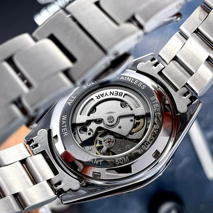 BENYAR 2024 Sand Dia 40MM Hot Sale Mechanical Watches 316L Stainless Steel Simple 5Bar Waterproof Automatic Wristwatch for Men ﻿