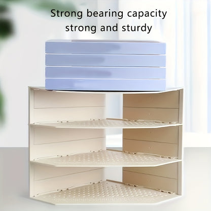 Retractable 4-Compartment Bookshelf File Storage Box: Desk Necessities & Data File Organizer for Office Furniture, School Learning & Decoration Storage Stationery