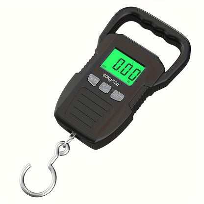 CYCG Heavy-Duty Digital Hanging Scale 132lb/60kg with Large Handle &amp; Backlit LCD Display, /Plastic Construction, 0.01lb/0.01kg Precision, Large Capacity Weight Scale for Luggage, Fishing, Postal, Laboratory, Gym, Construction