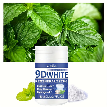 9D White Remineralizing Hydroxyapatite Tooth Powder, Tooth Whitening Powder, Deep Cleaning, Fresh Breath, Ideal for Oral Health & Hygiene Gift for Women Men, Breath Freshener, Toothpaste, Tooth Cleaning Powder for Daily Life