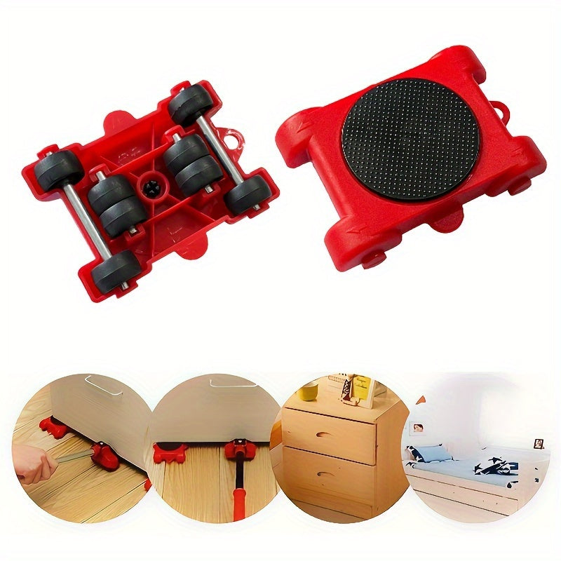 Eight-Piece Mobile Furniture Tool Set - 158.76 KG Load Capacity - Heavy-Duty Steel Mobile Furniture Tools, Easy Replacement and Mobile Solutions - No Electricity Required, Durable and Reliable 360-Degree Moving Tool for Home Use