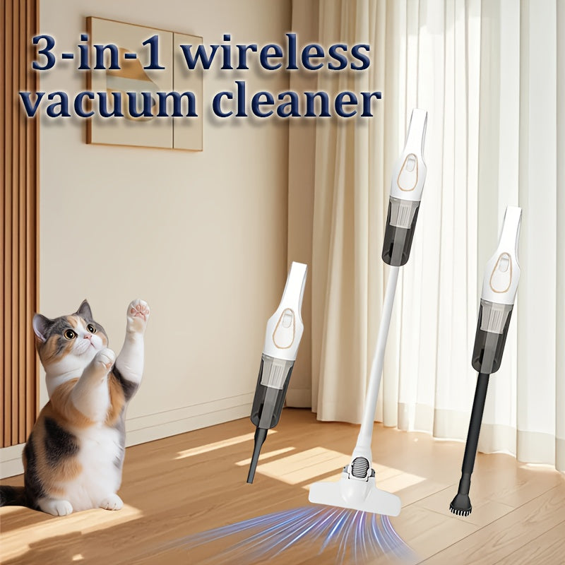 Cordless Handheld Vacuum Cleaner with Dual 2000mAh Batteries, USB Charging & Strong Suction - Lightweight ABS Design, Multi-Functional Attachments for Indoor/Outdoor Use, Cordless Vacuum Cleaner, Quick Cleanup, Ergonomic Grip