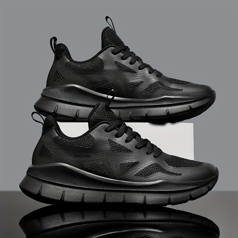 Men's Fashionable Casual All-Match Sports Shoes, Comfortable Trendy Running Sneakers with Cross Training Features, Outdoor Trail Running Shoes, Lace-Up Low-Top Design, Fabric Upper and Lining, MD Sole