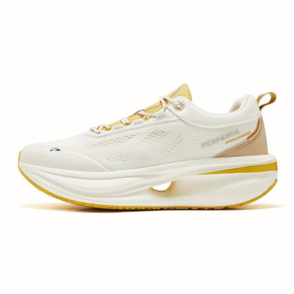 Unisex Professional Running Shoes - Lightweight Breathable Design with Stability Support, All-Season Low-Top Sneakers for Gym, Hiking, Commuting & Outdoor Activities - White & Orange Accents, Gym Shoes, Hiking Footwear, Moder