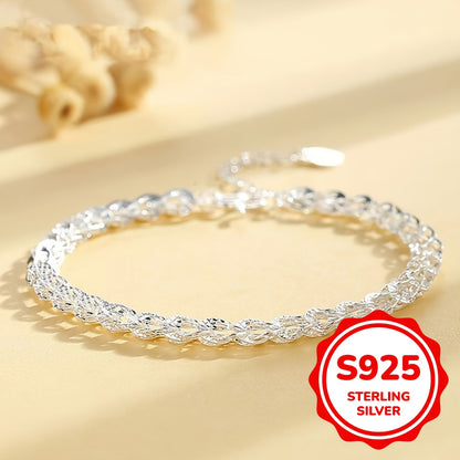 925 Sterling Silver Phoenix Tail Bracelet Female Simple Minimalist Bracelet Jewelry Silver Color