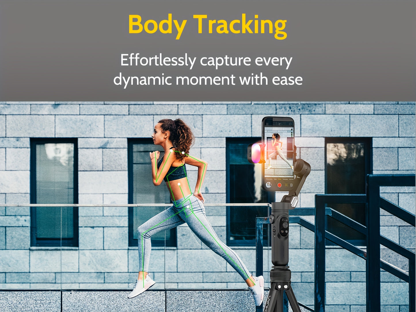 Smart X Complete Combo1 Three-Axis Stabilizer Compatible with Android&Phone 12 13 14 15 16 Pro Max Comes with Portable Carrying Bag Retractable Tripod RGB Fill Light AI Tracking 360 Degree Rotation Multi-Angle Shooting Gestur