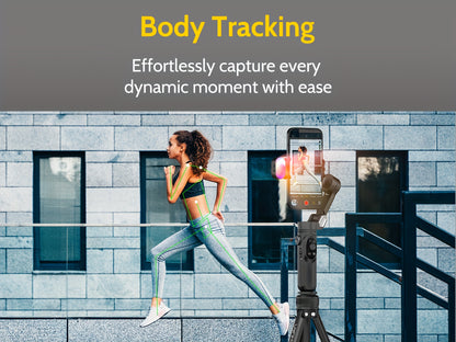 Smart X Complete Combo1 Three-Axis Stabilizer Compatible with Android&Phone 12 13 14 15 16 Pro Max Comes with Portable Carrying Bag Retractable Tripod RGB Fill Light AI Tracking 360 Degree Rotation Multi-Angle Shooting Gestur