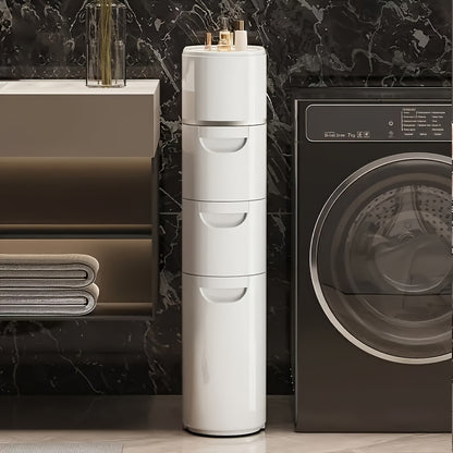 Bathroom Furniture Set, 4-layer Space-saving Transparent Drawer Storage Cabinet - Bathroom Gap Drawer Storage, No Need to Install Multi-function Storage Rack, Suitable for Bathroom, Kitchen, Living Room - Durable Plastic Home