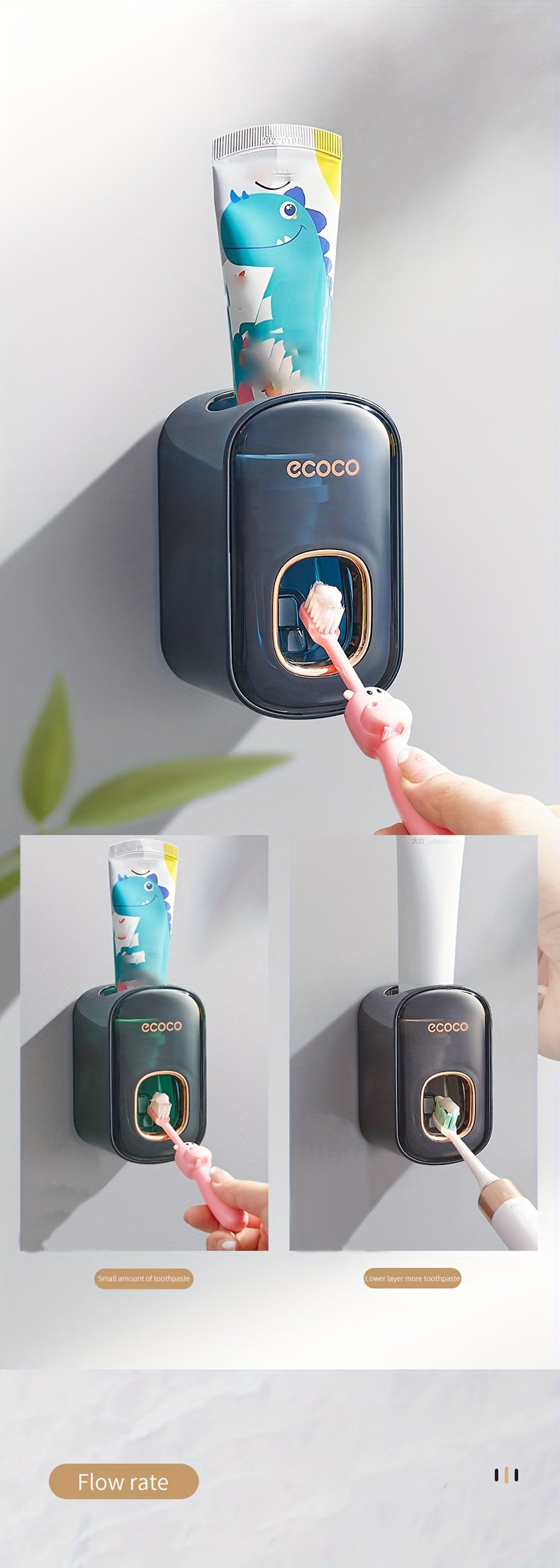 Elegant Wall-Mounted Automatic Toothpaste Dispenser - No Electricity Required