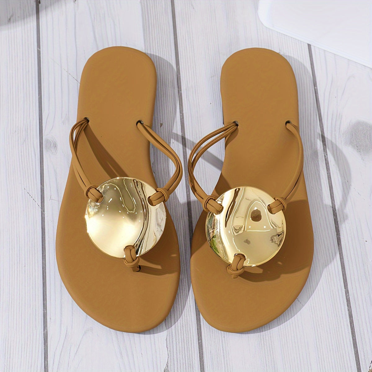 Women'S Black & Golden Flip-Flops - Stylish Summer Beach Slides with Crisscross Straps, Synthetic Cover Upper & Rubber Sole, Comfortable Flat Heel for Casual Wear, Beach Shoes, Indoor Footwear, Crisscross Strap Design, Durabl