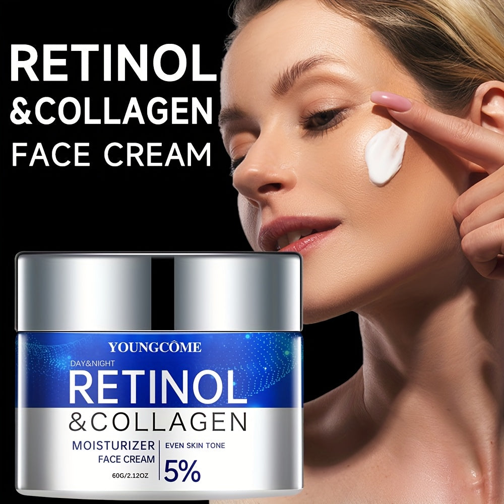 YOUNGCOME Retinol+collagen complex+hyaluronic acid Light Beige care set, powerful moisturizing face cream and firming essence, three piece neck care stick, alcohol free, suitable for all Light Beige types,make Light Beige you