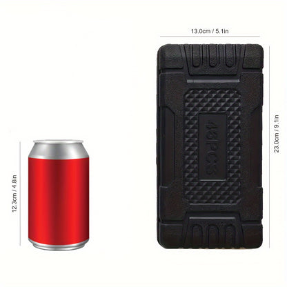 Kit de ferramentas para reparação de automóveis com 46 peças, conjunto de chaves de roquete de 1/4" com conjunto versátil de chaves de caixa e extensão, kit de ferramentas combinado para reparação de automóveis, motos e bicicletas.